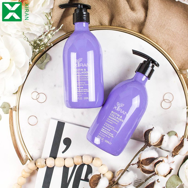 Anti Dandruff Private Label Biotin Argan Oil hair thicker care set Organic hair Shampoo And Conditioner