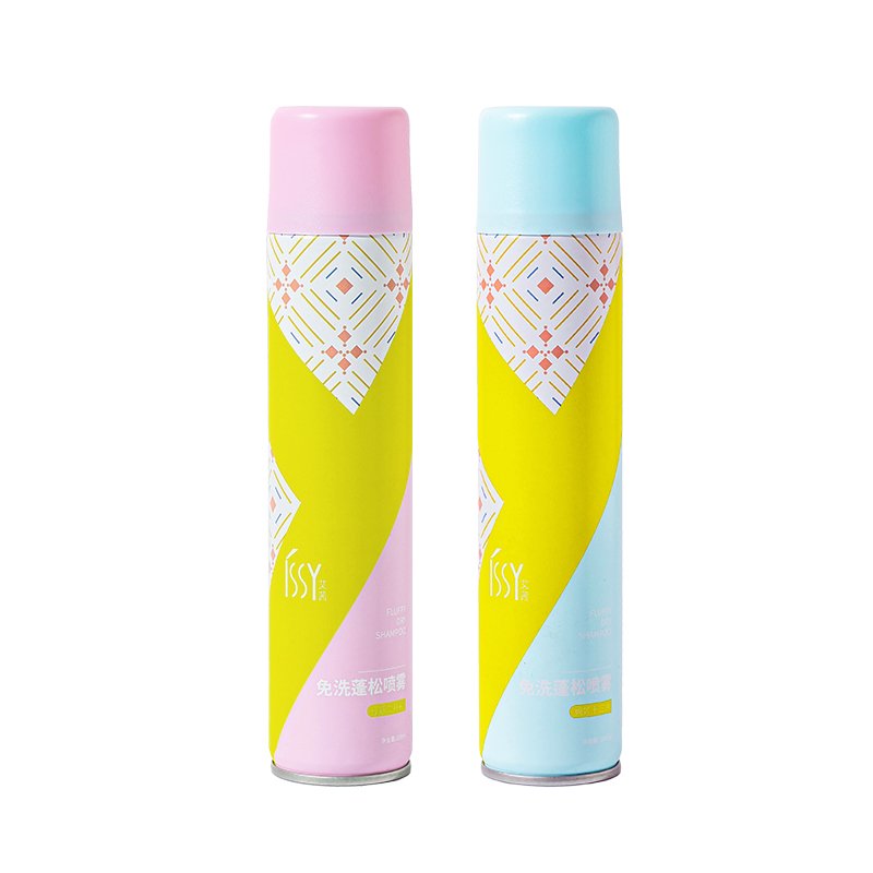 OEM available fine chemical rice ingredient dry shampoo spray scented aerosol white powder shampoo spray prevent oily hair