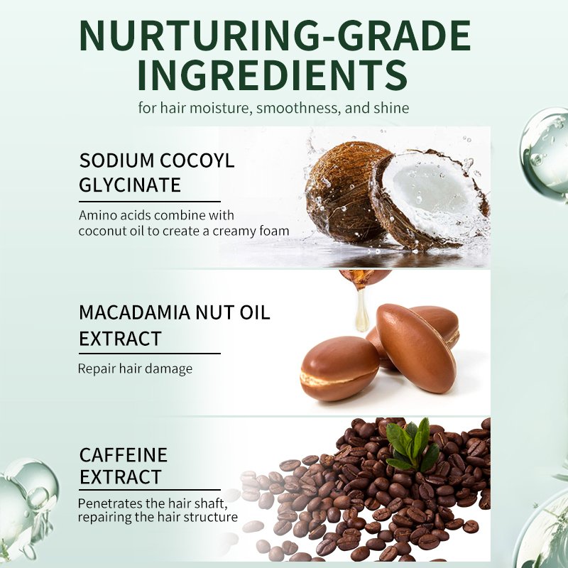 Wholesale Sulfate Free Caffeine Shampoo And Conditioner For Hair Loss Nourishing Refreshing Oil Control Caffeine Shampoo