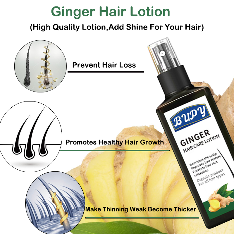 Ginger Fast Growth Spray Scalp Serum Biotin Hair Regrowth Tonics Anti Hair Loss Treatment Hair Lotion Spray For Men