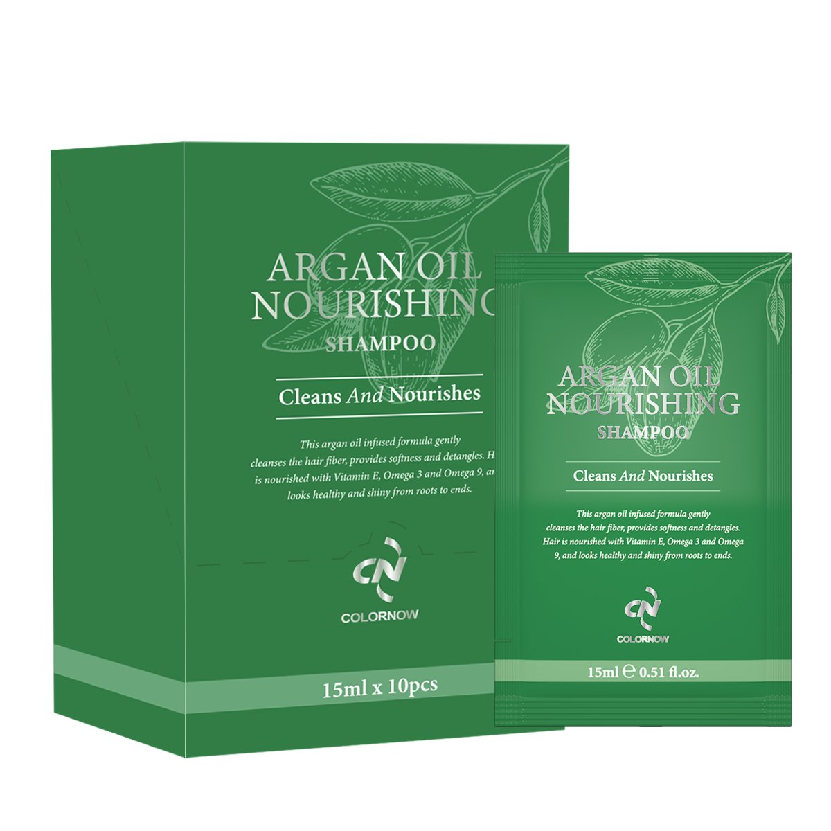Colornow Argan Oil Nourishing Shampoo Travel Side In Sachet oem odm Customized Private Label Hair Care Products Conditioner