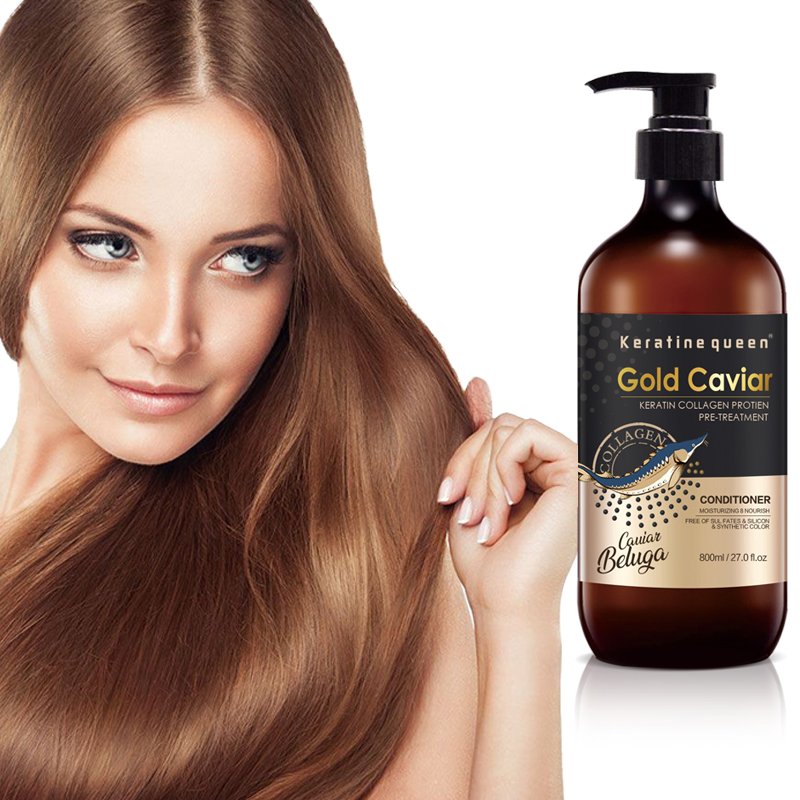 OEM Factory price gold caviar hair care shampoo and conditioner set private label caviar hair treatment set