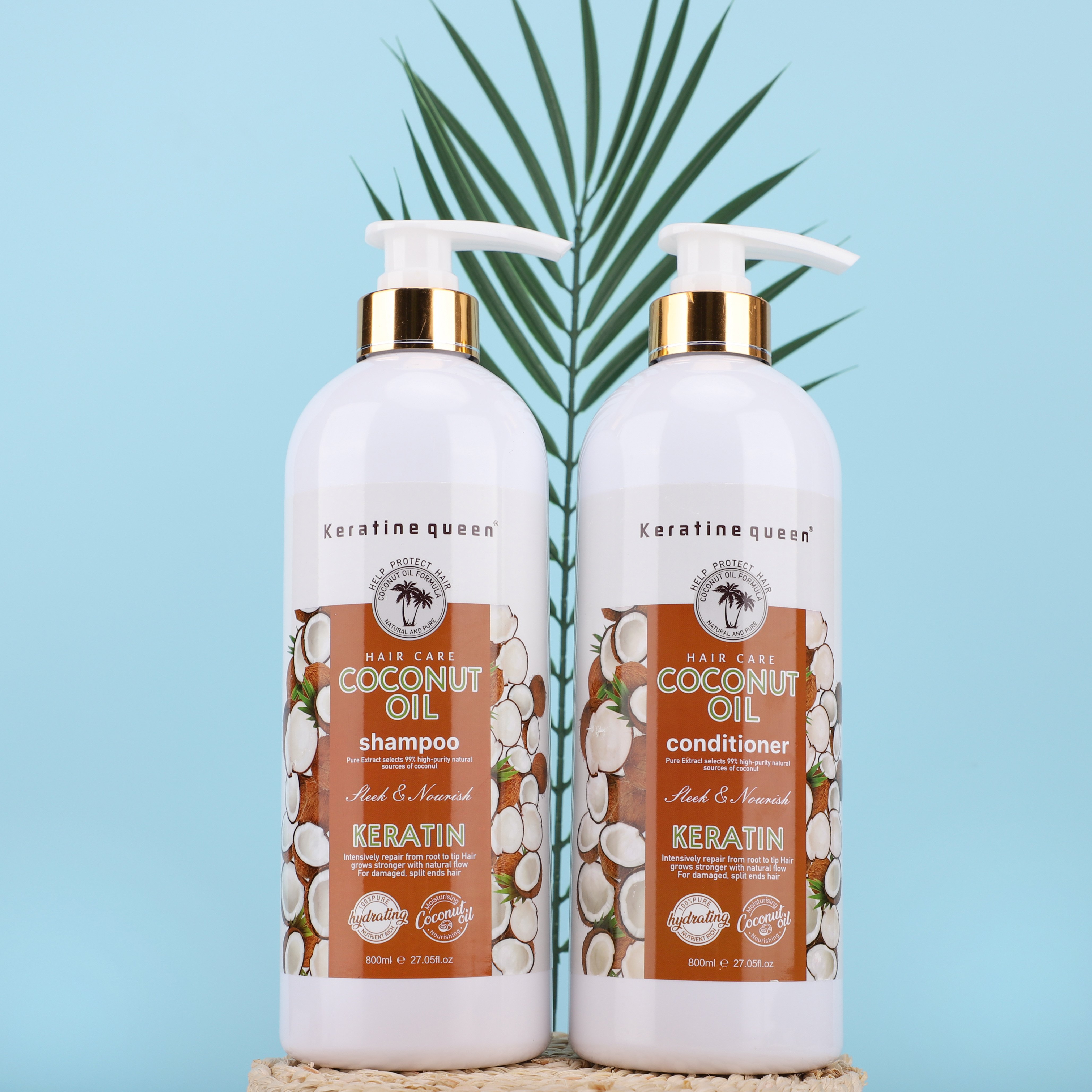 Hot Selling Fruit Hair Shampoo Natural Nourishing Hair Care Set Coconut Oil Repairing Cleaning Hair Shampoo and Conditioner