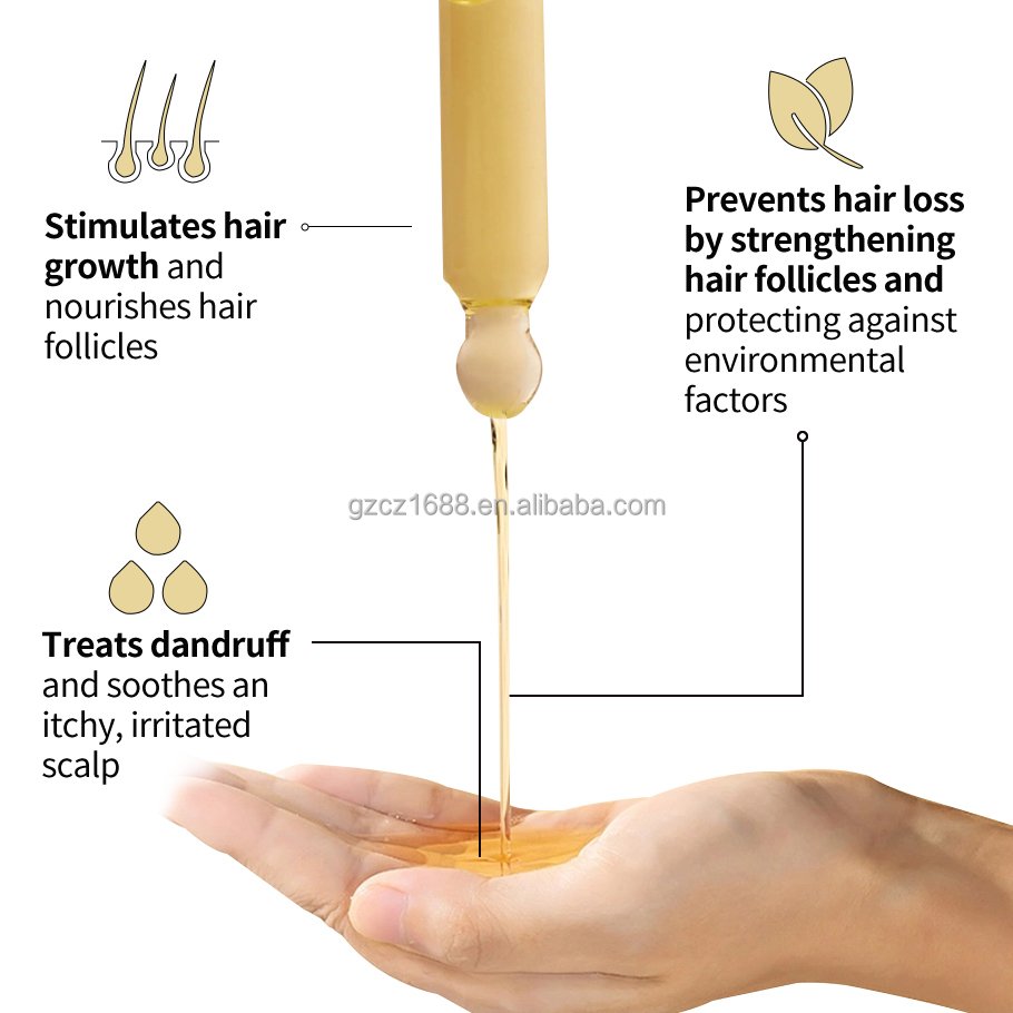 Hot Selling Natural Organic Formula Rosemary Castor Oil Scalp Elixirs Hair Serum Loss Treatment Hair Growth Oil