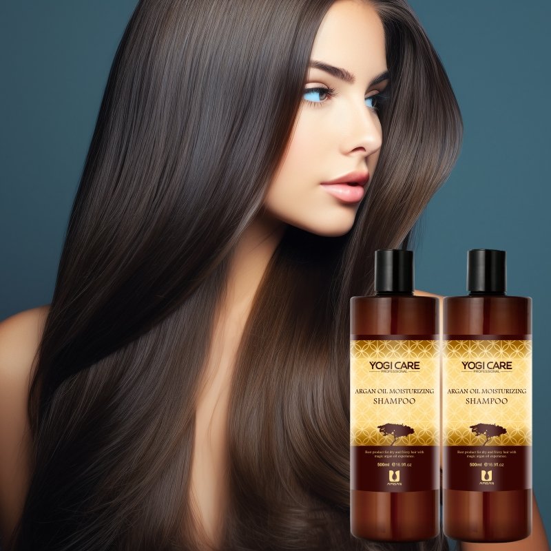 YOGI 500ml Smooth Soft Herbal Shampoo Anti-drying Argan Hair Shampoo For Salon