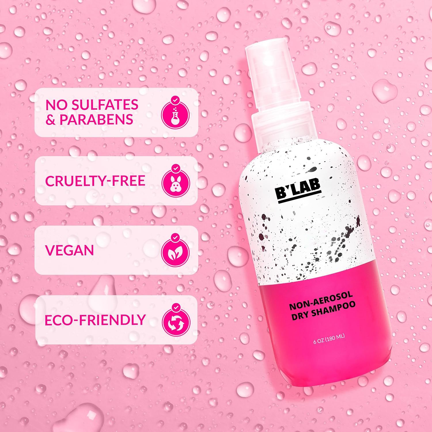 Private Label Natural Hair Dry Shampoo for Oily Control Non-Aerosol No White Residue Eco-Friendly Water Free Vegan DryShampoo