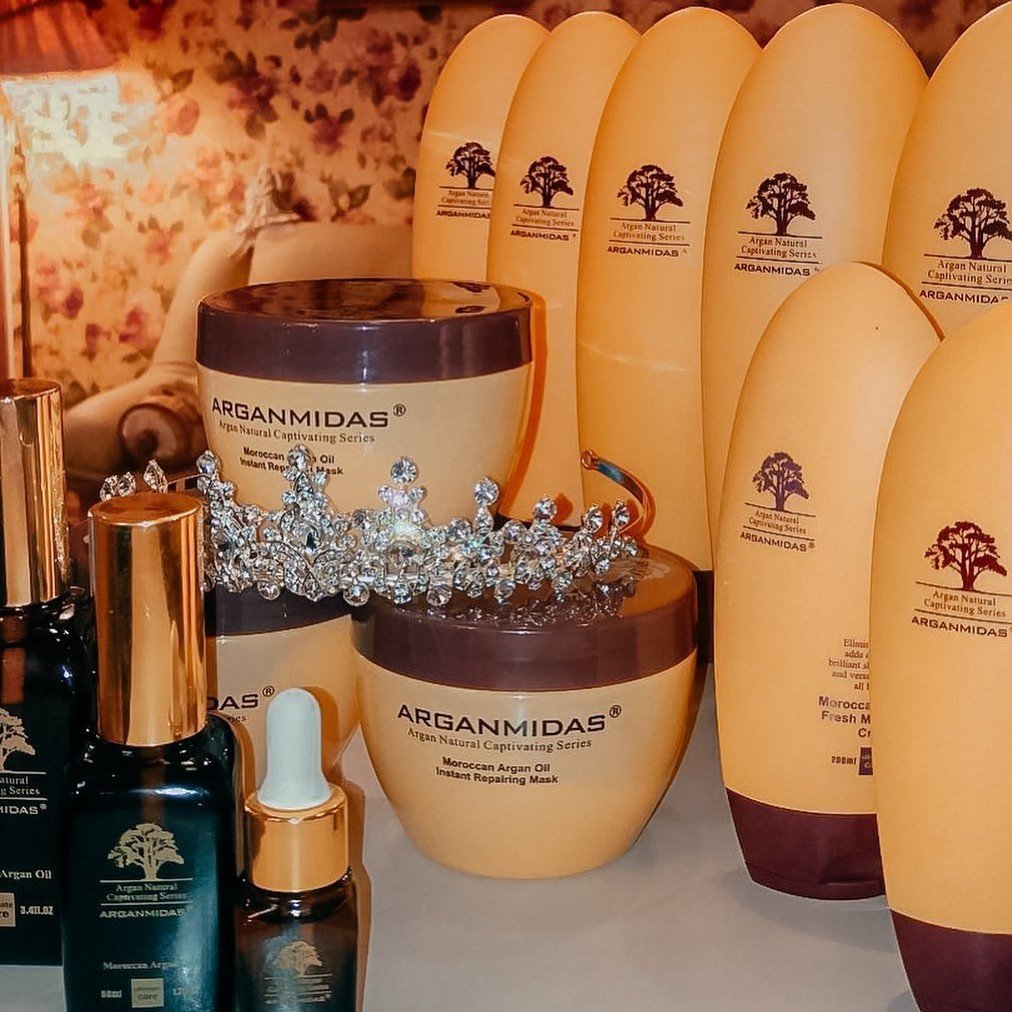 Arganmidas Hair Care Products Organic Repair Damaged Hair Moroccan Argan Oil Collagen Protein Shampoo Set