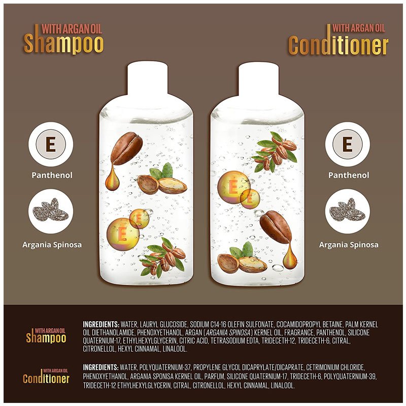 OEM Intense Hydration & Rejuvenate Argan Oil Black Hair Shampoo And Conditioner Anti Hair Loss Shampoo