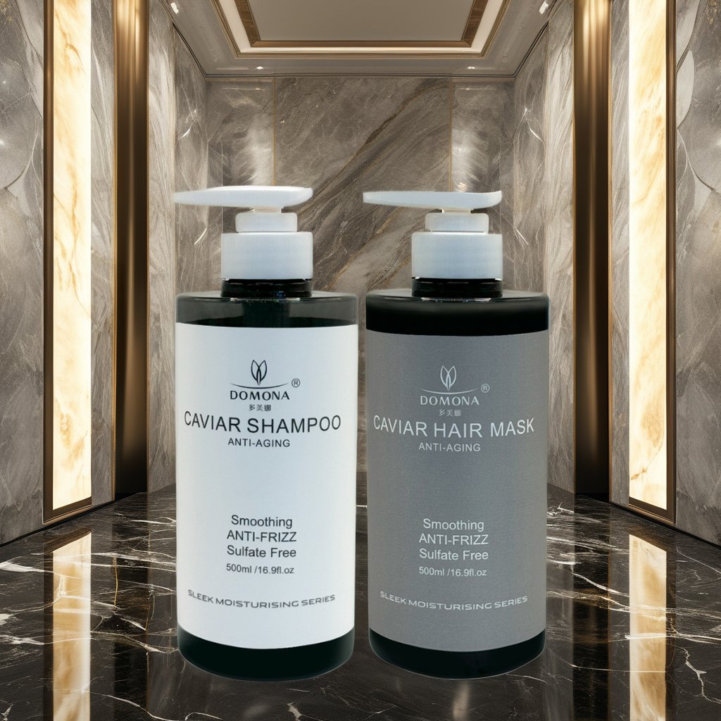 Pure Plant Caviar Oil Protein Anti-aging Shampoo Densifying Conditioner For Hair Curl Men Brazilian