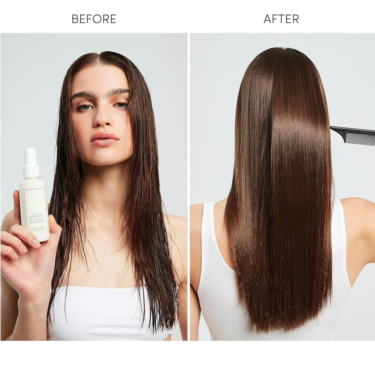 Leave In Conditioner Smoothing Shampoo 300ml for Fine Hair Spray Moisturizing Multitasking Heat Protectant Spray for Hair