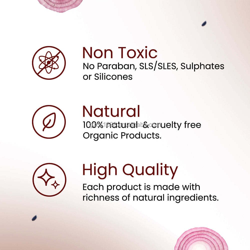 Private Label Hair Care organic Vegan Sulfate Free Anit Hair Loss Red Onion Seed Oil Hair Shampoo and Conditioner Set