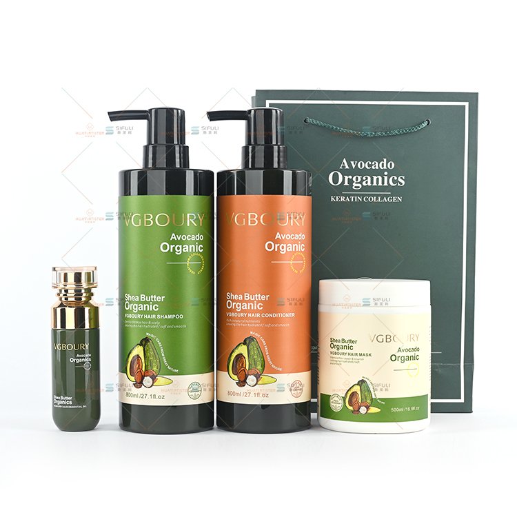 sifuli huati Organic Avocado Argan Oil Keratin Collagen Hair Care Products Moroccan Oil Shampoo and Conditioner