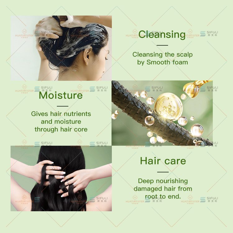 sifuli huati Organic Avocado Argan Oil Keratin Collagen Hair Care Products Moroccan Oil Shampoo and Conditioner