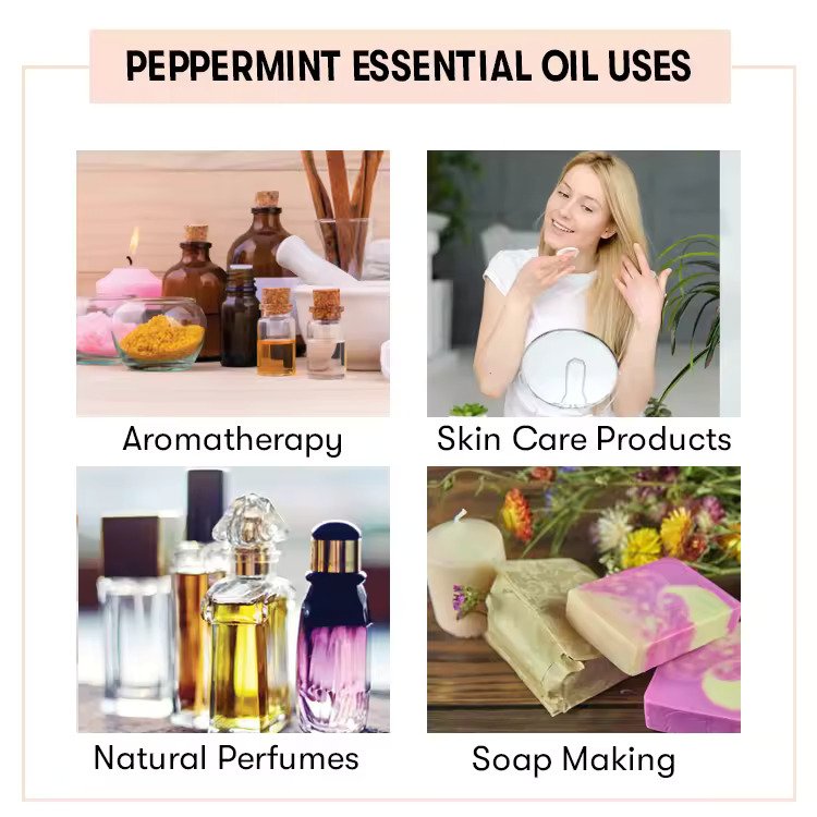 New Fashion Comfortable Pure Natural Purify Air Peppermint Essential Oil For Hair