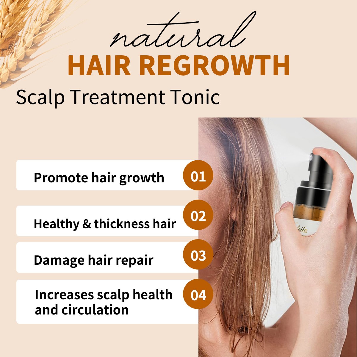 OEM Wholesale Biotin Hair Oil Manufacturers Caffeine Fast Hair Growth Oil Private Label Hair Regrowth Serum
