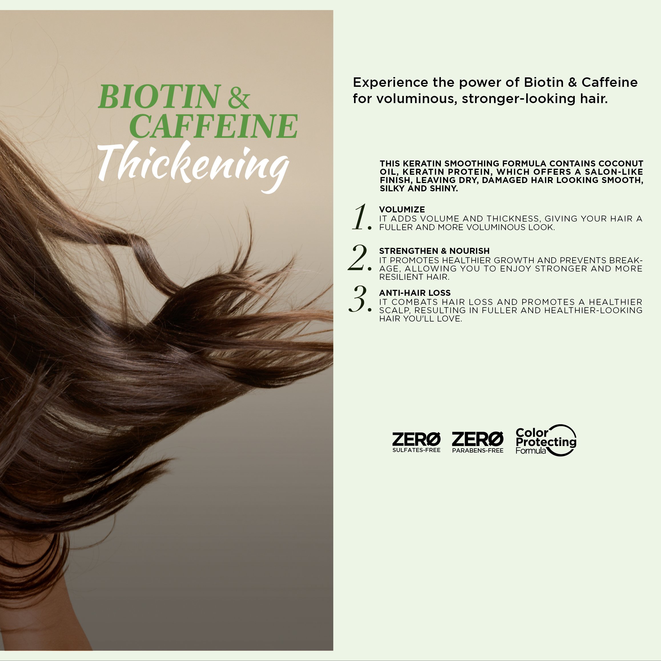 Private Label Organic Biotin Caffeine Hair Growth Shampoo And Conditioner Set Natural Herbal Thickening Anti Hair Loss Shampoo