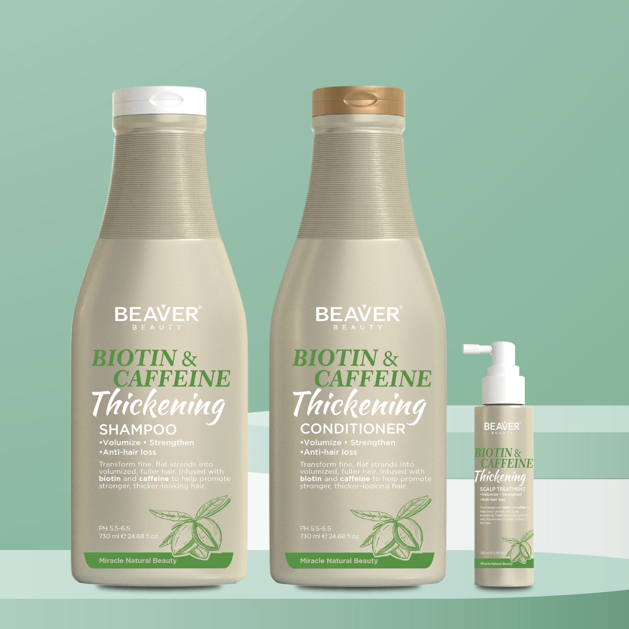 Private Label Organic Biotin Caffeine Hair Growth Shampoo And Conditioner Set Natural Herbal Thickening Anti Hair Loss Shampoo