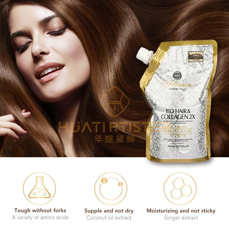 Huati Sifuli valen tion 800ml Silk Private Label Bio Hair Care collagen scalp Treatment Hair Shampoo and Conditioner