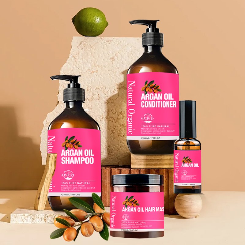 Wholesale organic Herbal hair treatment Moisturizing shampoo set Moroccan Argan Oil hair shampoo and conditioner