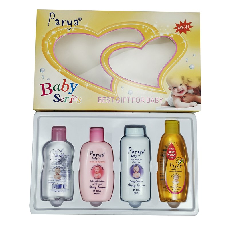parya Baby 4 Items Daily Bath Nourish Skin Shampoo And Oil Newborn Gift Set Eco