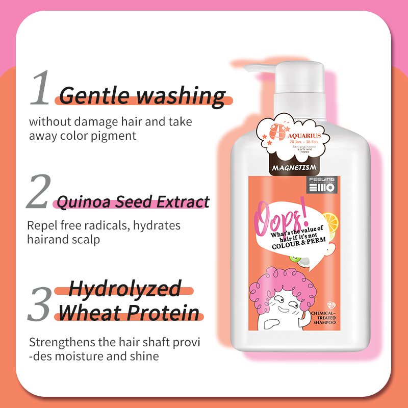 Hair products private label custom shampoo and conditioner wholesale OEM dyeing and perming repair shampoo for Permed hair