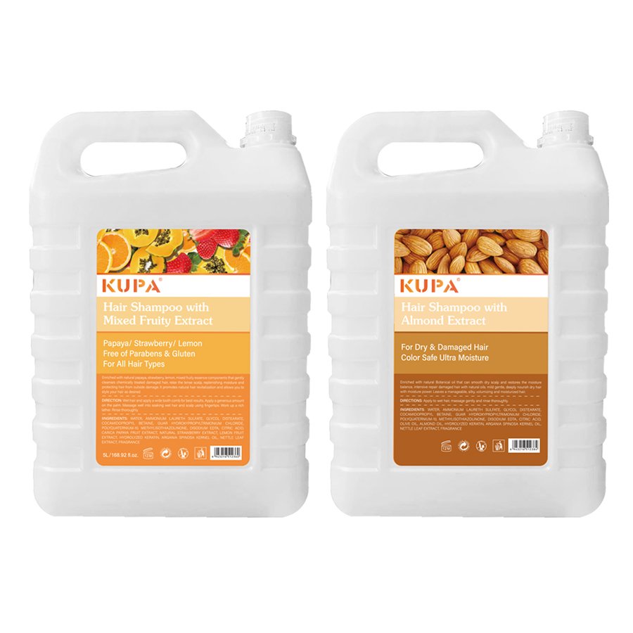 Wholesaler OEM Salon Use Natural Hair Shampoo Hair Care 5L Fruity Extract Shampoo And Conditioner Set