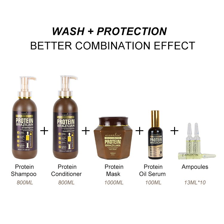 Original Factory Protein Shampoo Nourishing Damage Hair Keratin Repairing Hair Care Color Protection Shampoo And Conditioner