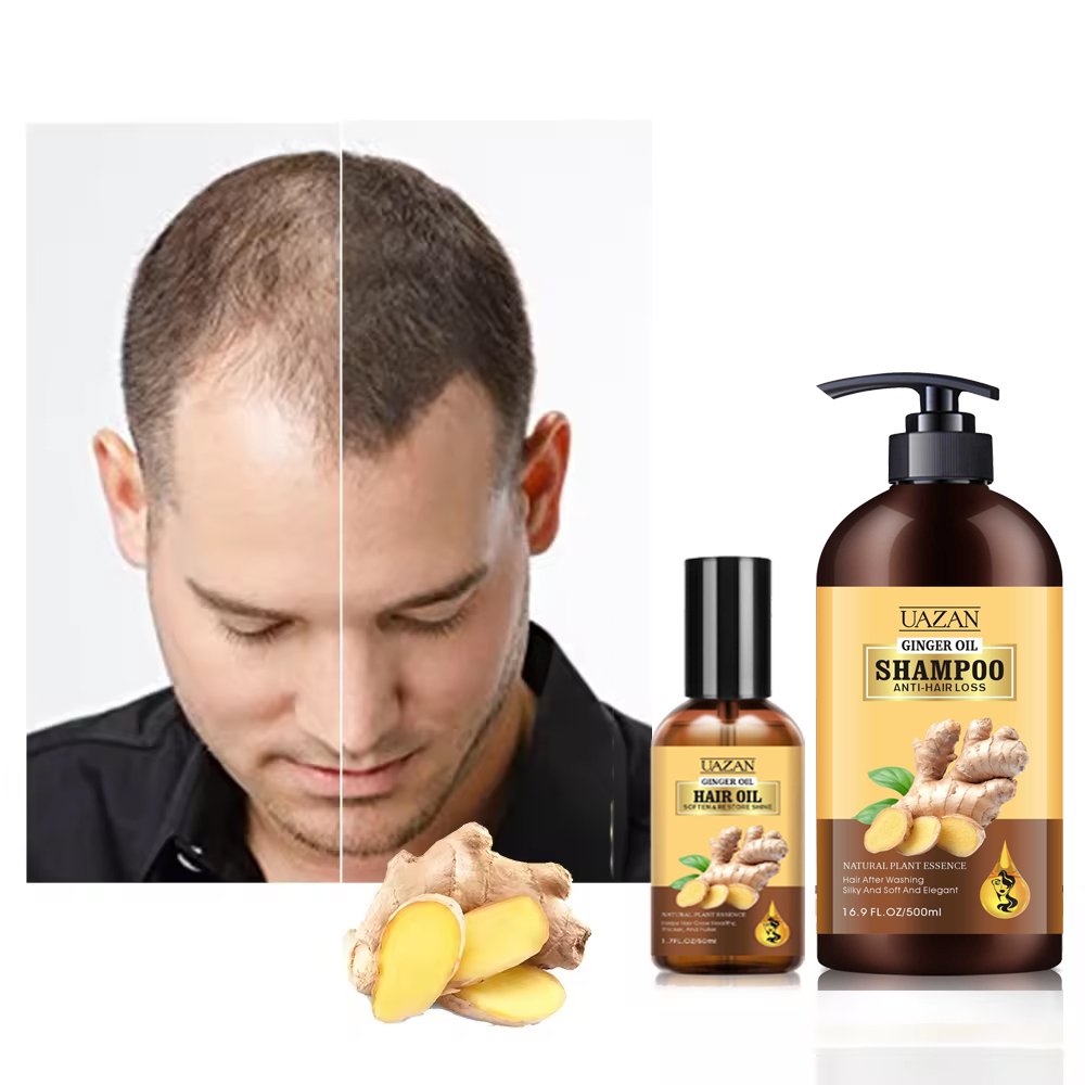 Ginger Natrual Organic Oil Control Hair Care Set Anti Itching Anti-Hair Loss Ginger Shampoo And Conditioner