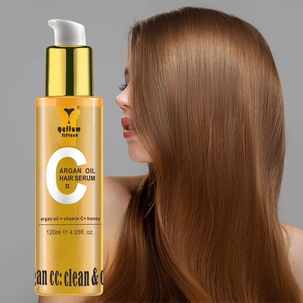 Private Brand Production Radiant Locks Argan Oil Hair Serum with Vitamin C & Honey