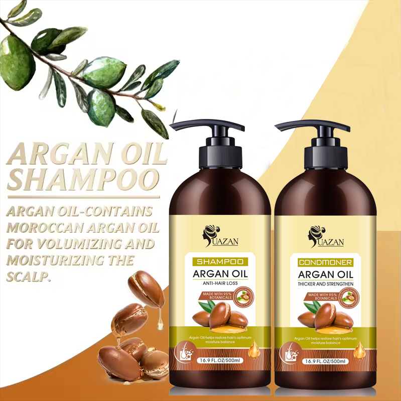 OEM Wholesale Smooth Moisturizing Lightness Sulfate Free Natural Biotin Argan Shampoo And Conditioner Set