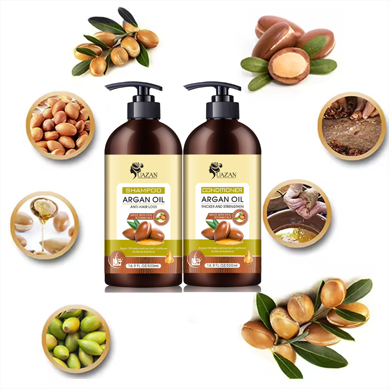 OEM Wholesale Smooth Moisturizing Lightness Sulfate Free Natural Biotin Argan Shampoo And Conditioner Set