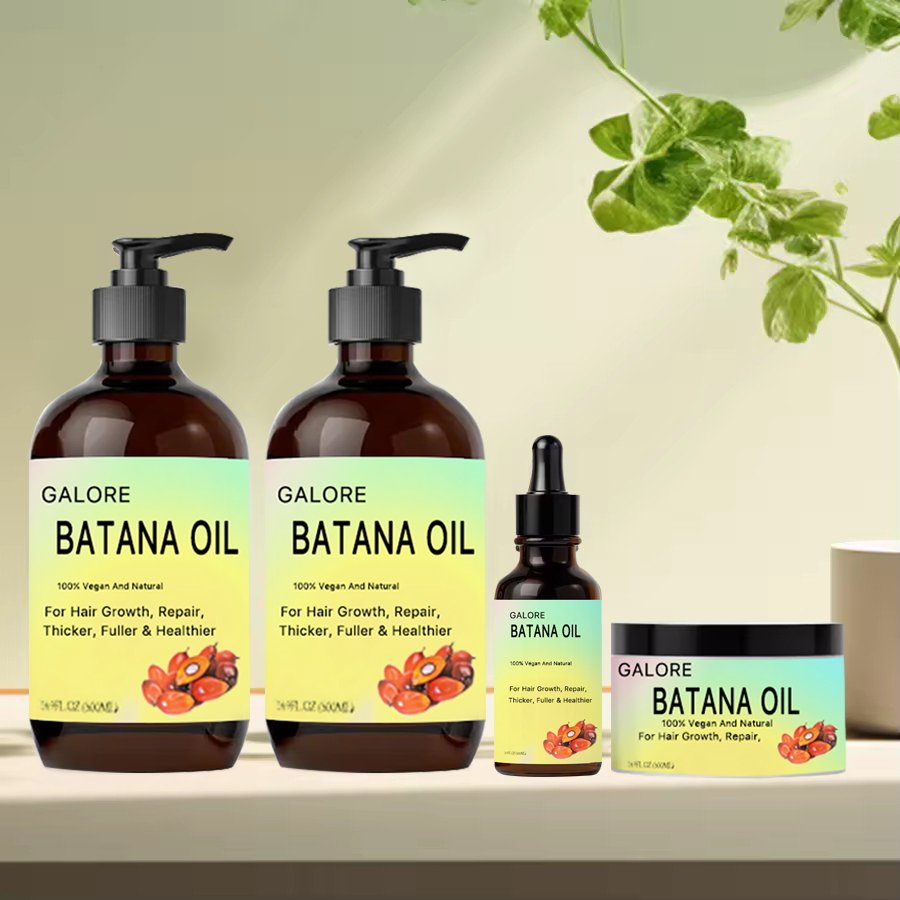 Private Label Wholesale Natural Batana Oil Organic Promotes Hair Growth Repair Damaged Hair Shampoo And Conditioner Set