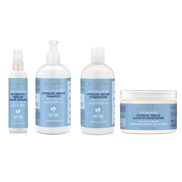 New Arrival Organic Deeply Moisturizes Shea Butter Hair Care Set Private Label Vegan Shea Butter Hair Shampoo