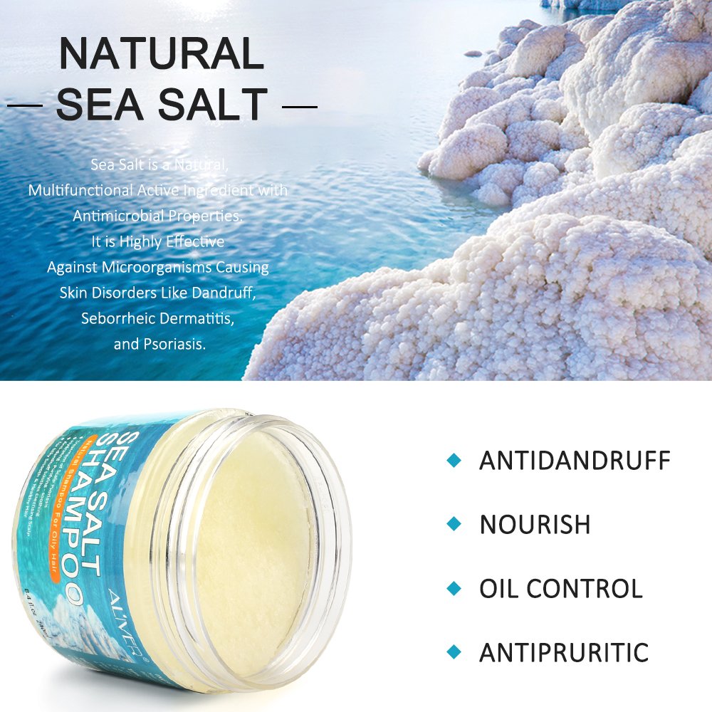 ALIVER Wholesale Natural Hydrating Hair Scalp Scrub Sea Salt Shampoo