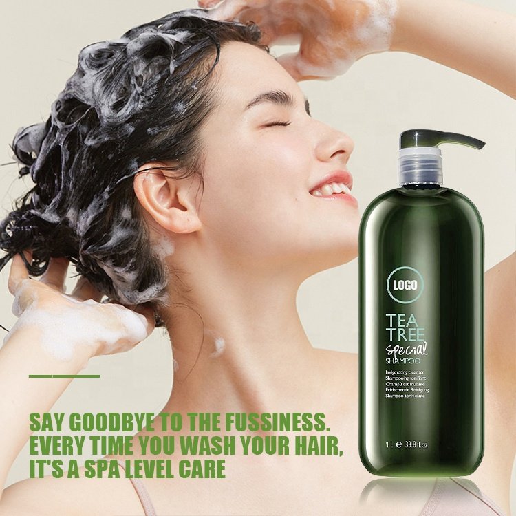 WHOLESALE CUSTOM PRIVATE LABEL SULPHATE AND PARABENS FREE ORGANIC GREEN TEA TREE HAIR SHAMPOO