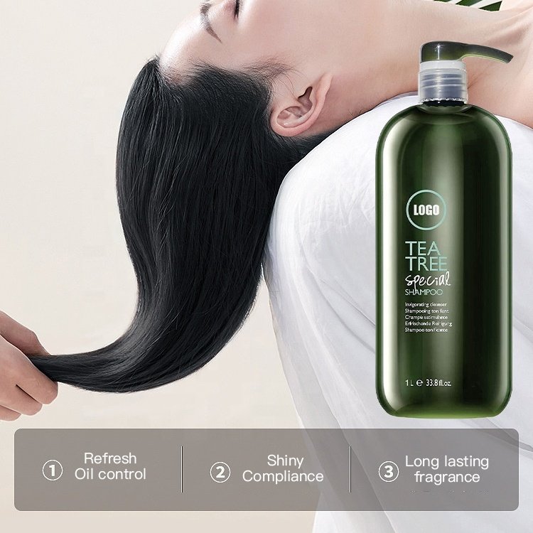 WHOLESALE CUSTOM PRIVATE LABEL SULPHATE AND PARABENS FREE ORGANIC GREEN TEA TREE HAIR SHAMPOO