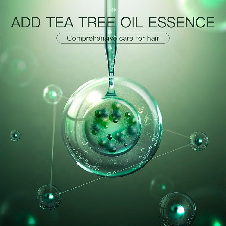 WHOLESALE CUSTOM PRIVATE LABEL SULPHATE AND PARABENS FREE ORGANIC GREEN TEA TREE HAIR SHAMPOO