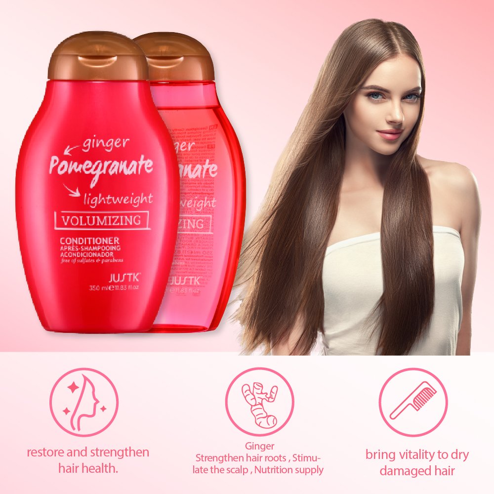 Private Label Wholesale Sulfate-Free Vegan Formula to Strengthen and Revitalize Hair Ginger Volumizing Shampoo and Conditioner