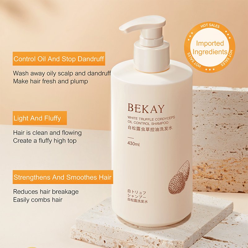 Deep Cleansing Paraben Free White Truffle Cordyceps 430ml Clarifying Oil Control Shampoo