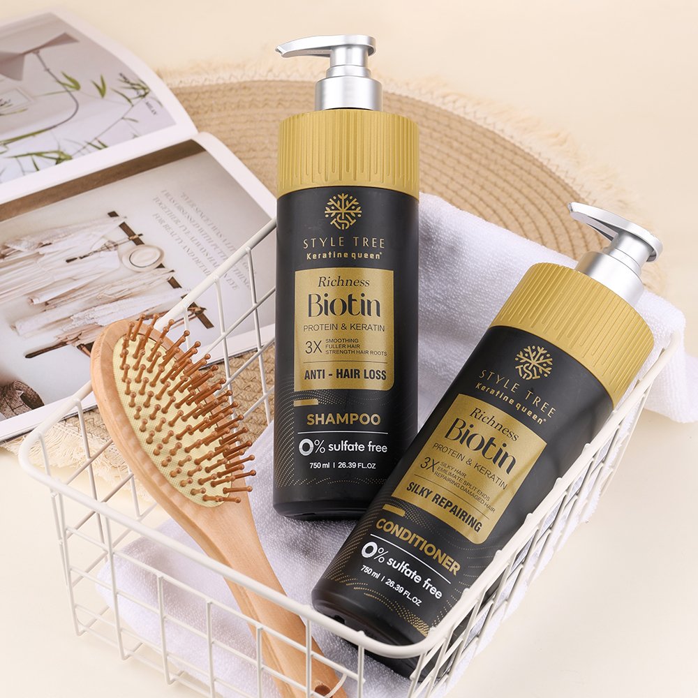 New Design Hair Care Products Biotin Shampoo Natural Hair Care Set For Anti Hair Loss