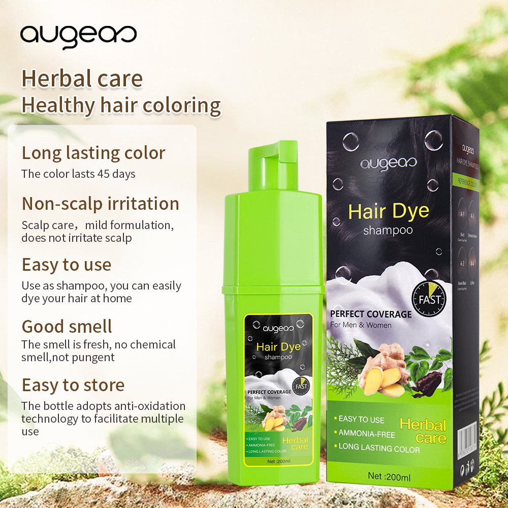 wholesale 5 Minutes Fast Hair Dye Shampoo Black Hair Color Dye No ammonia argan oil hair color shampoo