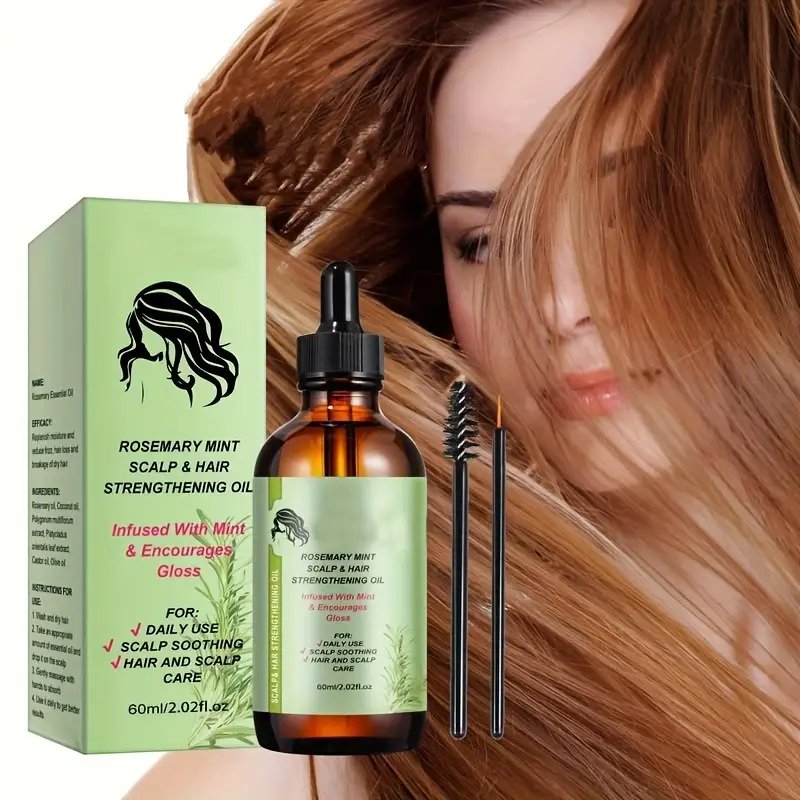 Wholesale Rosemary Mint Scalp & Hair Strengthening Oil Infused With Mint Hair Care Serum Rosemary Growth Oil