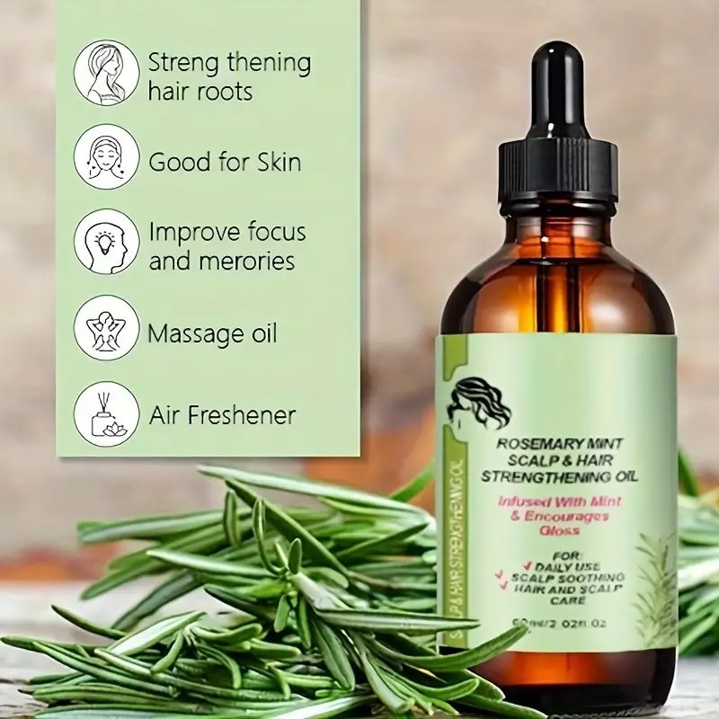 Wholesale Rosemary Mint Scalp & Hair Strengthening Oil Infused With Mint Hair Care Serum Rosemary Growth Oil