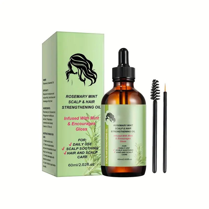 Wholesale Rosemary Mint Scalp & Hair Strengthening Oil Infused With Mint Hair Care Serum Rosemary Growth Oil