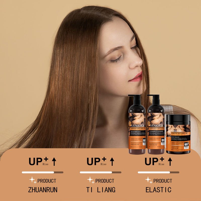 Guangzhou Oem Private Label Natural Organic Ginseng Herbal Ginger Anti Loss Hair Growth Shampoo And Conditioner Hair Care Set