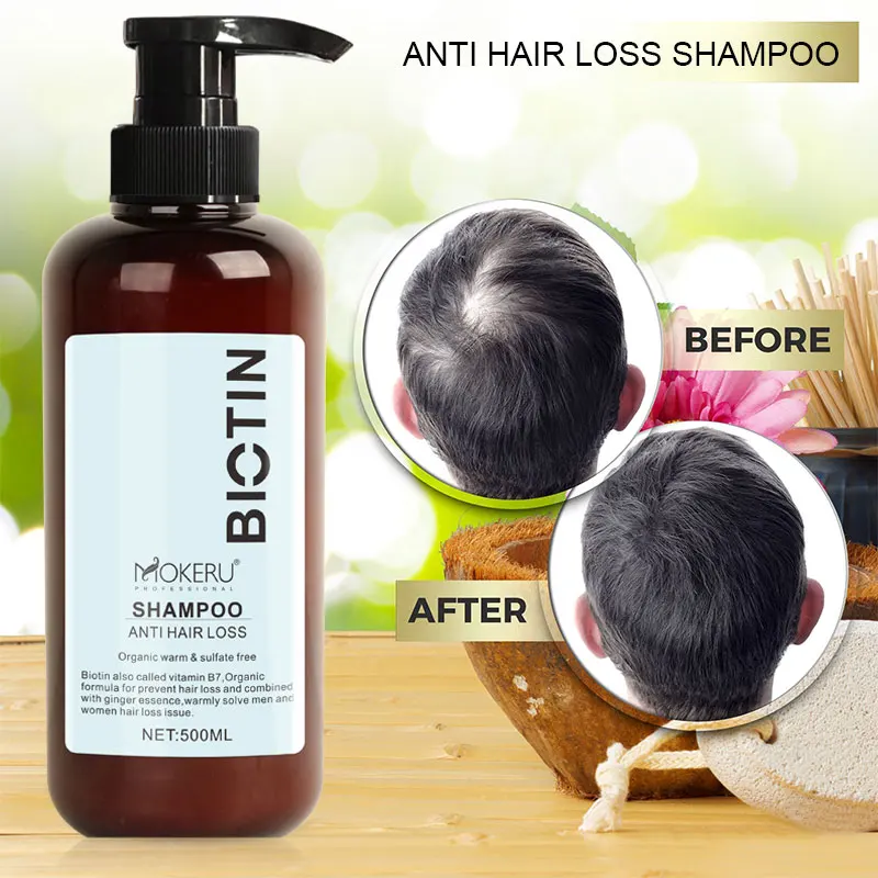 Wholesale MOKERU Biotin collagen hair shampoo and conditioner prevent Hair fall 100% sulfate free anti hair loss treatment