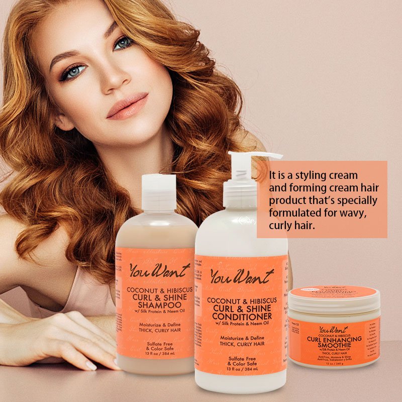 Factory Direct Supply Avocado Moisturizing Detangling Sulfate-Free Salon Hair care Shampoo for Curly Hair