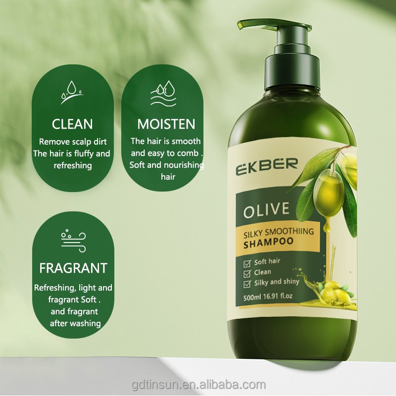 OEM ODM Private Label Organic Biotin Hair Clean Product Anti-dandruff Hydrating Smoothing shampoo Olive Oil Shampoo