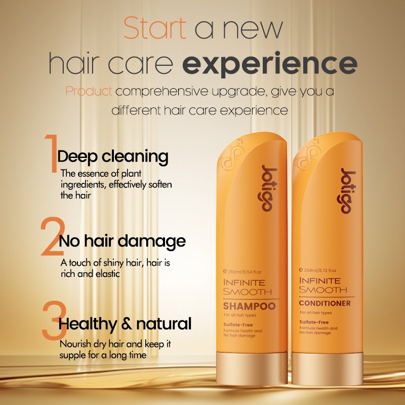Jotigo Wholesale Natural Protein Moisturizing Nourish Keratin Care Argan Oil Hair Care Infinite Smooth Shampoo Conditioner Set