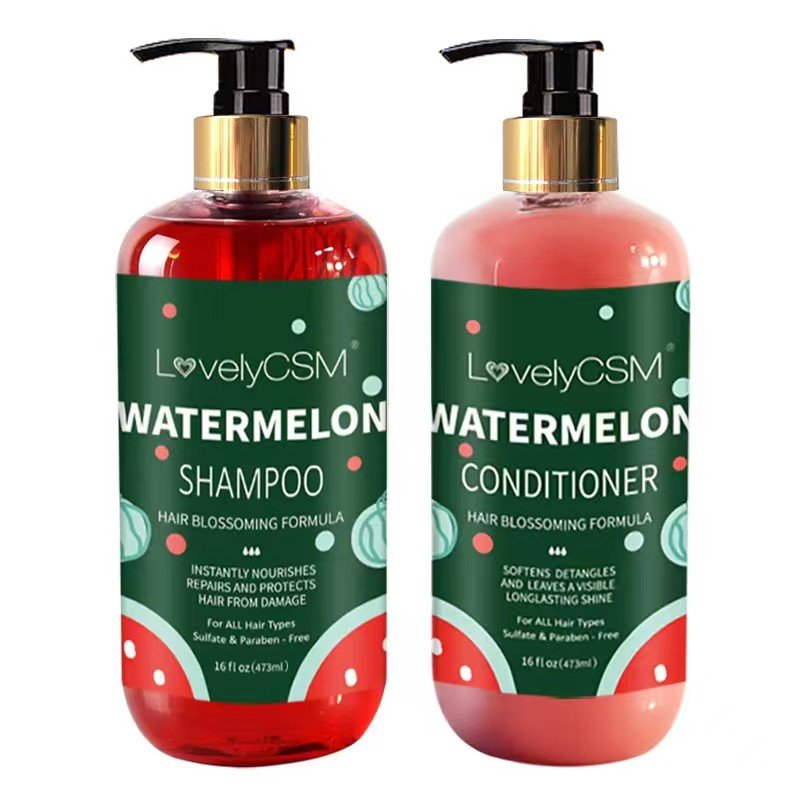 Wholesale merry Christmas organic fruit anti hair loss dandruff vegan herbal watermelon tea tree oil shampoo and conditioner